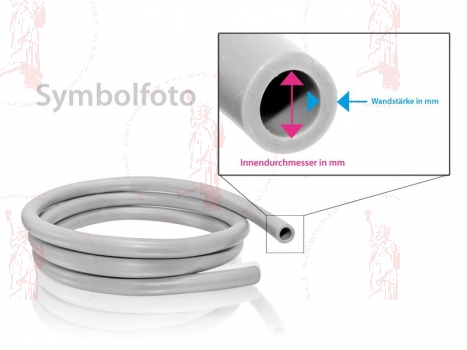 Produktausgabeschlauch Silikon grau 8 x 2 mm f�r CA