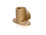 Wandscheibe 90� 1/2" IG beidseitig, Messing blank