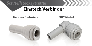 Gerader Reduzier und Winkel Einsteck Verbinder