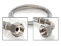 Preview: Flexibler Verbindungsschlauch 100 cm  3/8" gerade x 3/8" Winkel