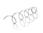 Preview: Evoca Spirale rechts 5 Produkte  100 mm Abstand
