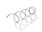 Preview: Vendo Spirale  rechts 4 Produkte  105 mm Abstand