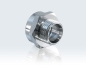 Preview: Chrom Reduzierstück 3/8" AG x 1/2" IG flachdichtend