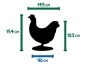 Preview: Huhn XXL, (braun-matt), 154x145x70 cm für den Außenbereich