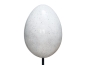 Preview: Werbe-Ei XL, (weiß-gesprenkelt hochglanz) 78 cm auf Profil für den Außenbereich