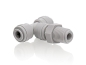 Preview: T Einschraub Verbinder Mitte 1/4" x 1/4" AG NPTF Schnellsteck System