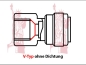 Preview: Einschraub Verbinder 8 mm Rohr x 1/2" IG UN (Coca Cola Gewinde)