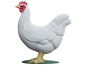 Preview: Huhn XXL, (weiß-hochglanz), 154x145x70 cm für den Außenbereich