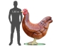 Preview: Huhn XXL, (braun-hochglanz), 154x145x70 cm für den Außenbereich