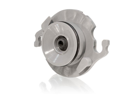Mixerflansch, Mixerbasis, Grundplatte grau mit schwarzer Dichtung