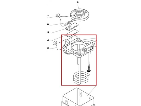Baugruppe Deckel Boiler Rohrheizkörper 2,7 KW Evoca Wittenborg  FB55