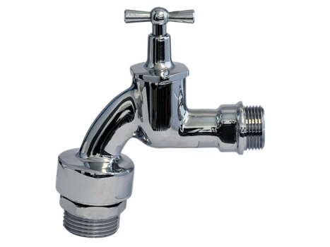 Auslaufventil mit Belüfter, Rückflussverhinderer, 3/4" AG x 1" AG