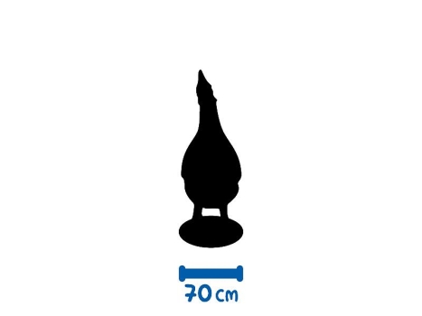 Huhn XXL, (braun-matt), 154x145x70 cm für den Außenbereich