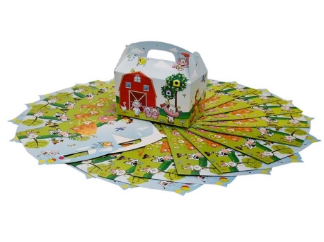 Hofbox "leer", mit Tragegriff im Bauernhof-Design, 25 Stk.