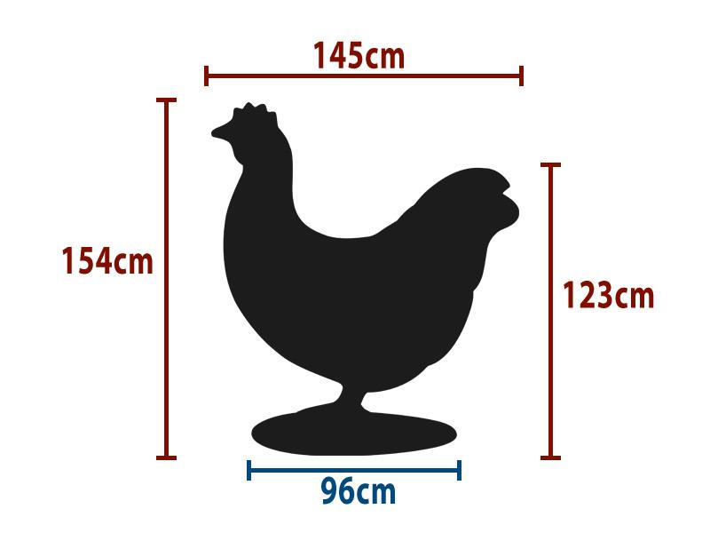 Gartenfigur Huhn – Lustige Dekofigur Aus Harz, Handbemalt, Wetterfest Für Garten, Terrasse Oder Wohnzimmer