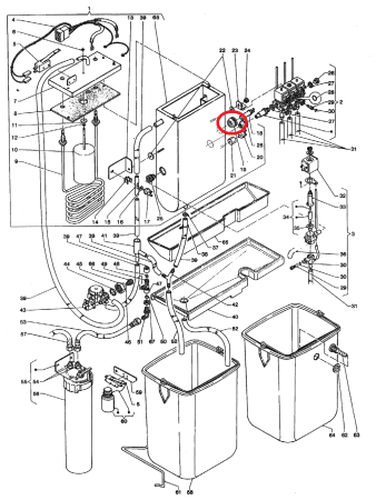 Dichtung für Wassertank  Evoca Necta N&W Zanussi  Astro Brio Spazio Venezia