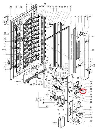 Nocken für Geldrückgabemotor Evoca Zanussi Smart Spring Dual