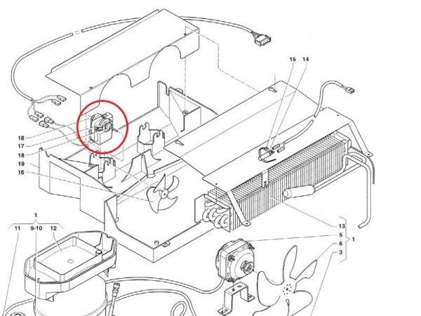 Motor für Verdampfer Evoca N&W Necta Melodia Snakky