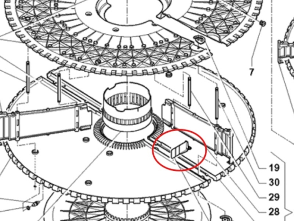 Evoca Einsteckteil für Trommelautomaten (Anti-Roll-Einsatz) gebraucht