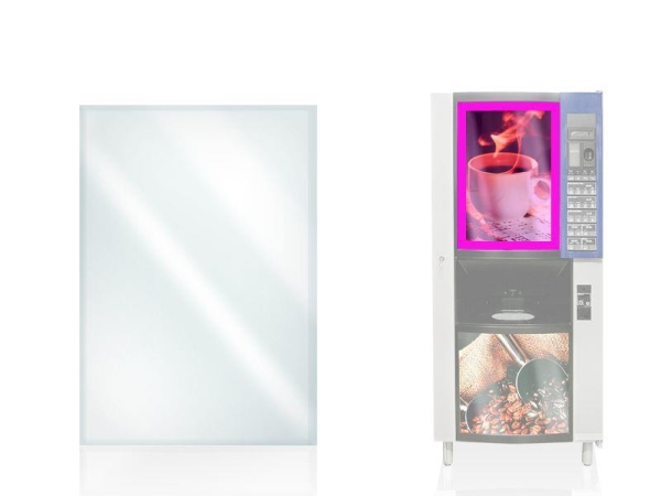 Frontscheibe oben transparent für Necta, N&W, Wittenborg Serie 2800