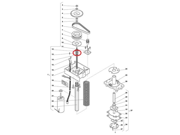 Unterlegscheibe Aktuatorantrieb  Evoca N&W Wittenborg  FB5100 FB5500 FB7100 FB7600