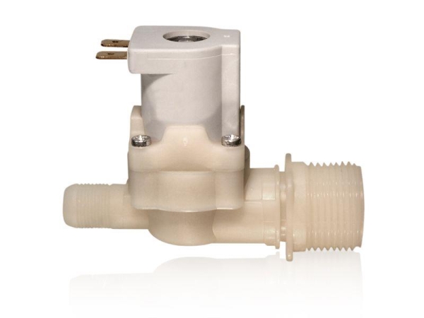 Kunststoffmagnetventil 3/4"AG x 13.5mm Schlauchtülle 1-fach 180° 24 Volt AC/DC