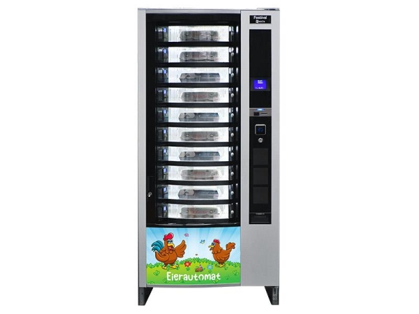 Backlightfolie "Eierautomat Hühner", blauer Hintergrund