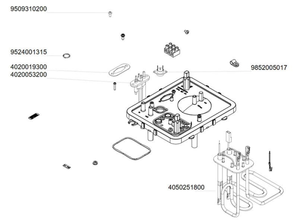 Sielaff Boilerdeckel komplett montiert Kunstoff 2,8 KW