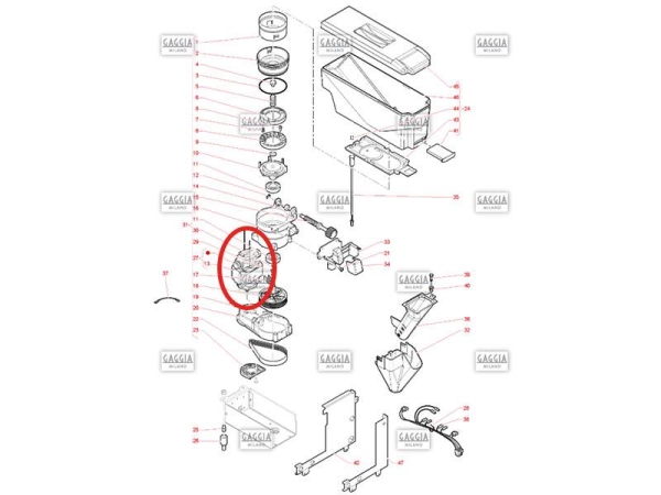 Evoca Motor für Riemenmühle linkslaufend