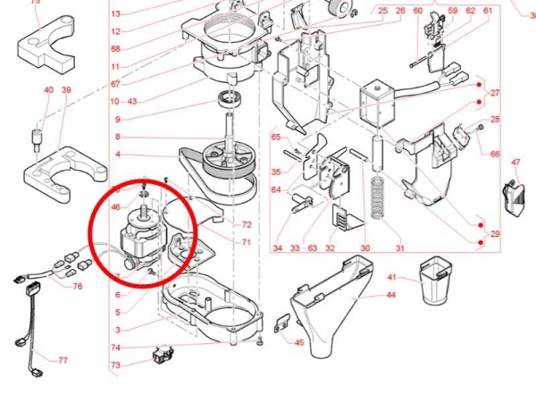Motor für Kaffeemühle Dosiermotor
