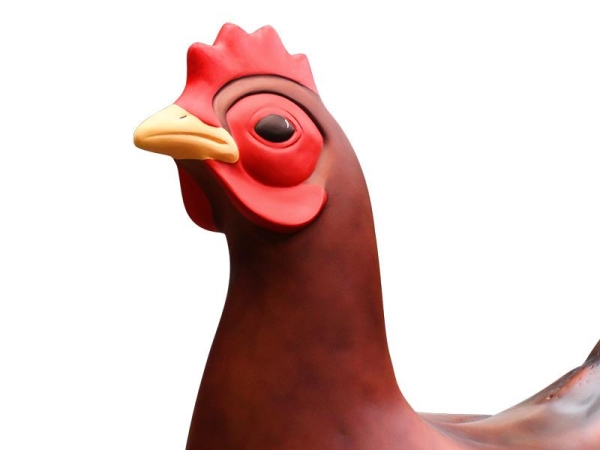 Huhn XXL, (braun-matt), 154x145x70 cm für den Außenbereich