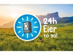 Backlightfolie "24h Eier to go!"