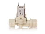 Kunststoffmagnetventil 3/4" x 3/4" 1-fach 180° 220 Volt Spulen-Typ 180°
