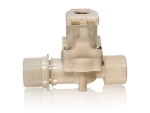 Kunststoffmagnetventil 3/4" x 3/4" 1 fach 180° 24 Volt AC / DC
